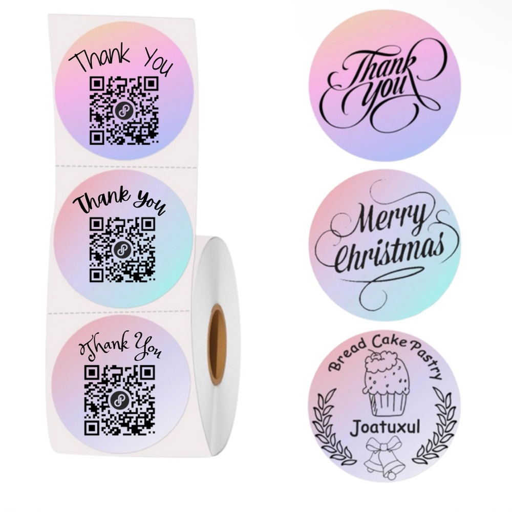 300‎ Custom Round 2 inch Stickers (Pink or White Stickers) - Picture 2 of 4